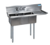 Thumbnail image #1 for BK Resources Three-Compartment Convenience Store Sink with Right 15-Inch Drainboard, 47-1/2 x 19-13/16 in