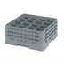 Thumbnail image #2 for Cambro Camrack Full-Size 16-Compartment Glass Rack with 3 Soft Gray Extenders