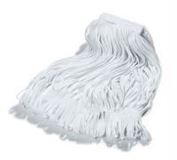 Carlisle Rough n’ Ready Medium Rough Surface Looped-End Mop Head, 17 oz, White