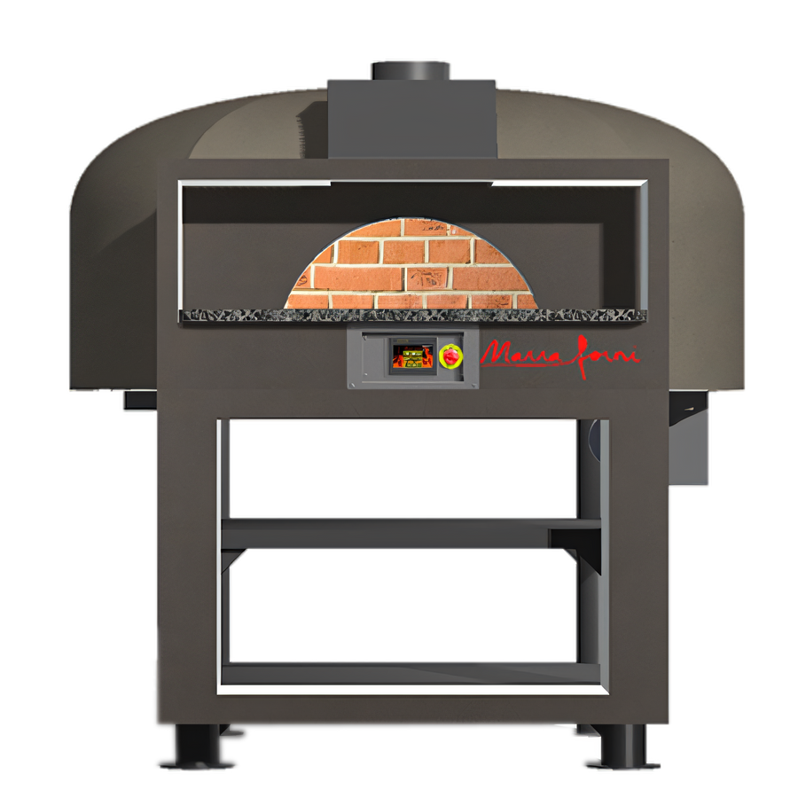 Product image #1 for Round Enclosed Gas-Fired Brick Deck Pizza Oven with Touch-Screen Controls