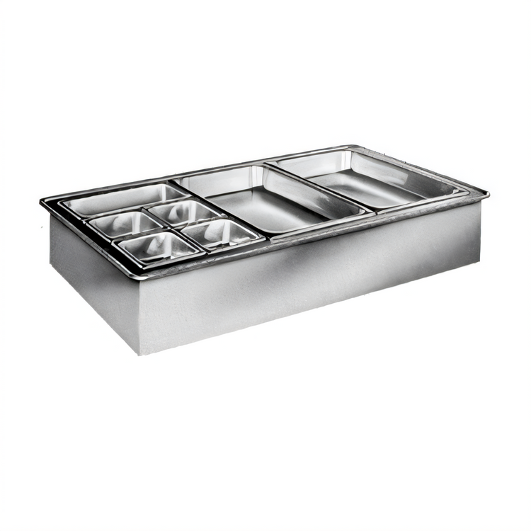 Product image #1 for Atlas Metal WICD-6 6-Pan Deep Drop-In Iced Cold Food Well