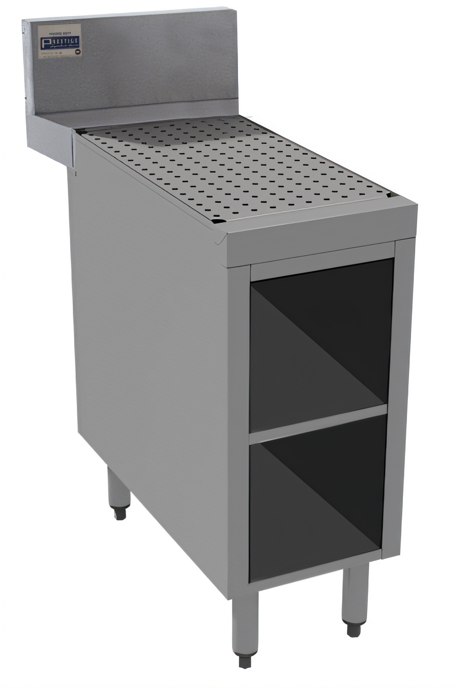 Product image #1 for Advance Tabco Prestige Supreme 12-Inch Wide Open Front Stainless Steel Underbar Drainboard Cabinet