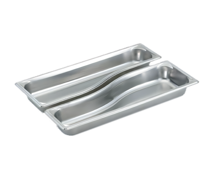 Product image #1 for Vollrath Super Pan Super Shapes 1/2 Size Long Solid Wild Pan, 3.7 Qt, 300 Series Stainless Steel