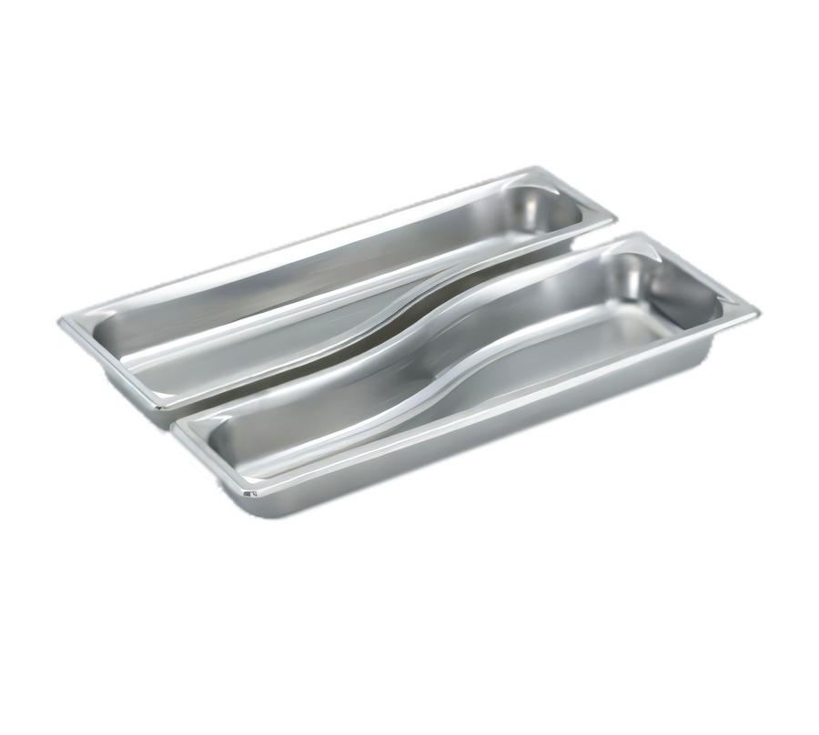 Product image #1 for Vollrath Super Pan Super Shapes 1/2 Size Long Solid Wild Pan, 3.7 Qt, 300 Series Stainless Steel