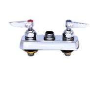 T&S Brass B-1123-M Deck-Mounted Workboard Faucet with 12-Inch Swing Nozzle, 8-Inch Centers