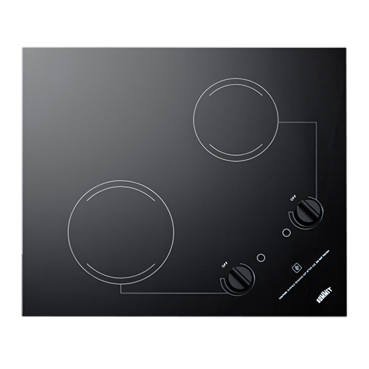 Product image #1 for Summit 21-1/4 Inch 2-Burner Radiant Electric Cooktop with Black Ceramic Glass Surface