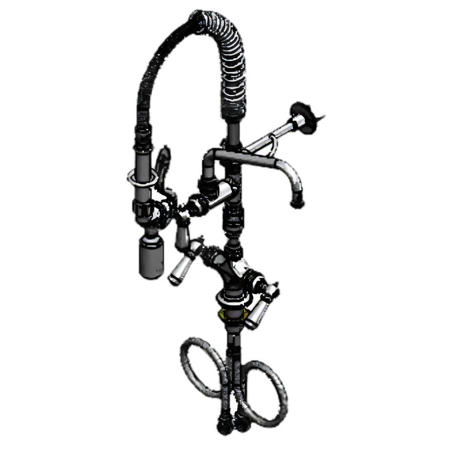 Product image #1 for T&S Brass EasyInstall Mini Single-Hole Deck-Mount Pre-Rinse Faucet with 8 in. Swing Nozzle and 0.65 GPM Spray Valve