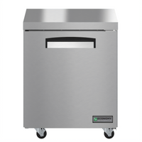 Hoshizaki Economy Series 27-Inch One-Section Undercounter Reach-In Refrigerator with Solid Door, 6.33 Cu. Ft.