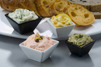 American Metalcraft White 2 Inch Square Melamine Sauce Cup, 1 oz.