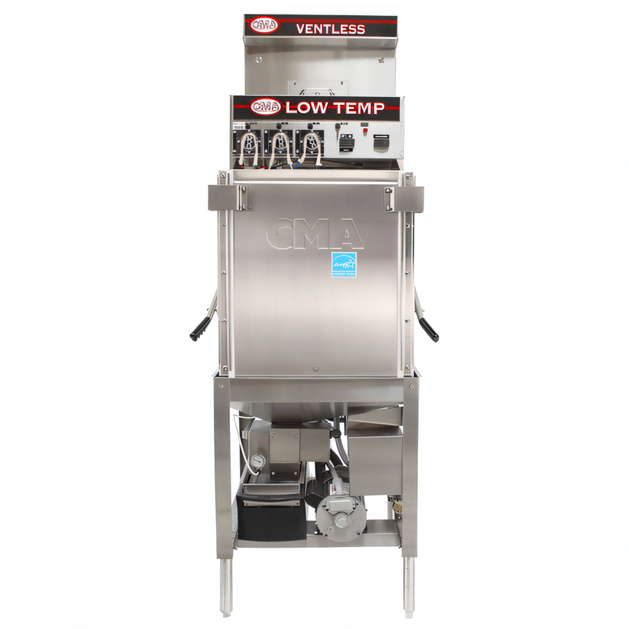 Product image #1 for Energy Mizer Low-Temp Chemical Sanitizing Door-Type Dishwasher, 30 Racks/Hour, Ventless