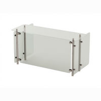Advance Tabco Cafeteria-Style Single-Sided Food Shield with Fixed Front Glass and Glass Top Shelf, 108-Inch Wide