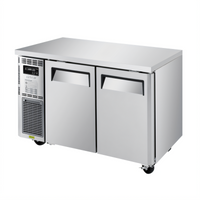 Turbo Air J Series Narrow Two-Section Side Mount Undercounter Refrigerator, 8.27 Cu. Ft., Stainless Steel