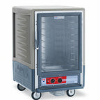 Thumbnail image #1 for Metro C5 Insulation Armour C535-HFC-4-GY Half-Height Heated Holding Cabinet, Clear Door, Mobile, 8 Sheet Pan Capacity