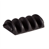 Winco Black Plastic Taco Server Holds 4 Tacos