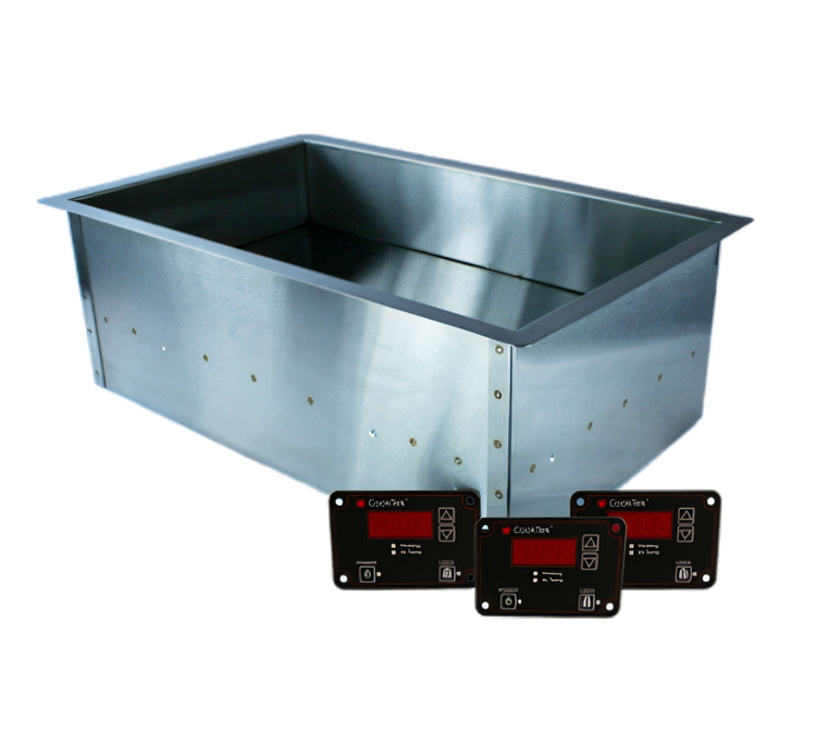 Product image #1 for CookTek SinAqua Rectangular 6-Inch Deep Drop-In Waterless Induction Hot Food Dry Well, 2-Sensor, 200-240V