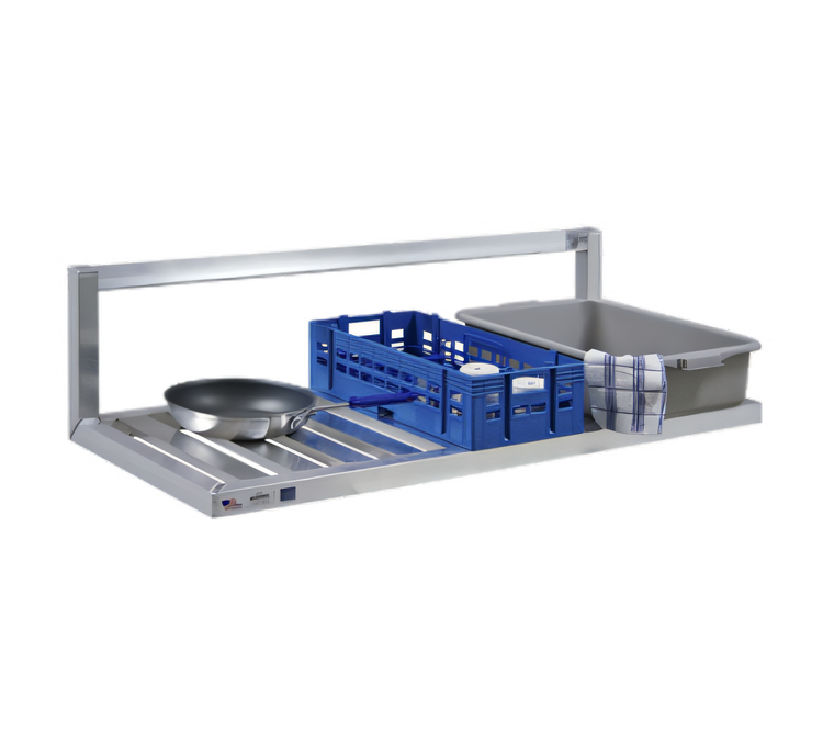 Product image #1 for 48" W x 20" D Inverted Wall-Mounted 12-Gauge Aluminum Shelf