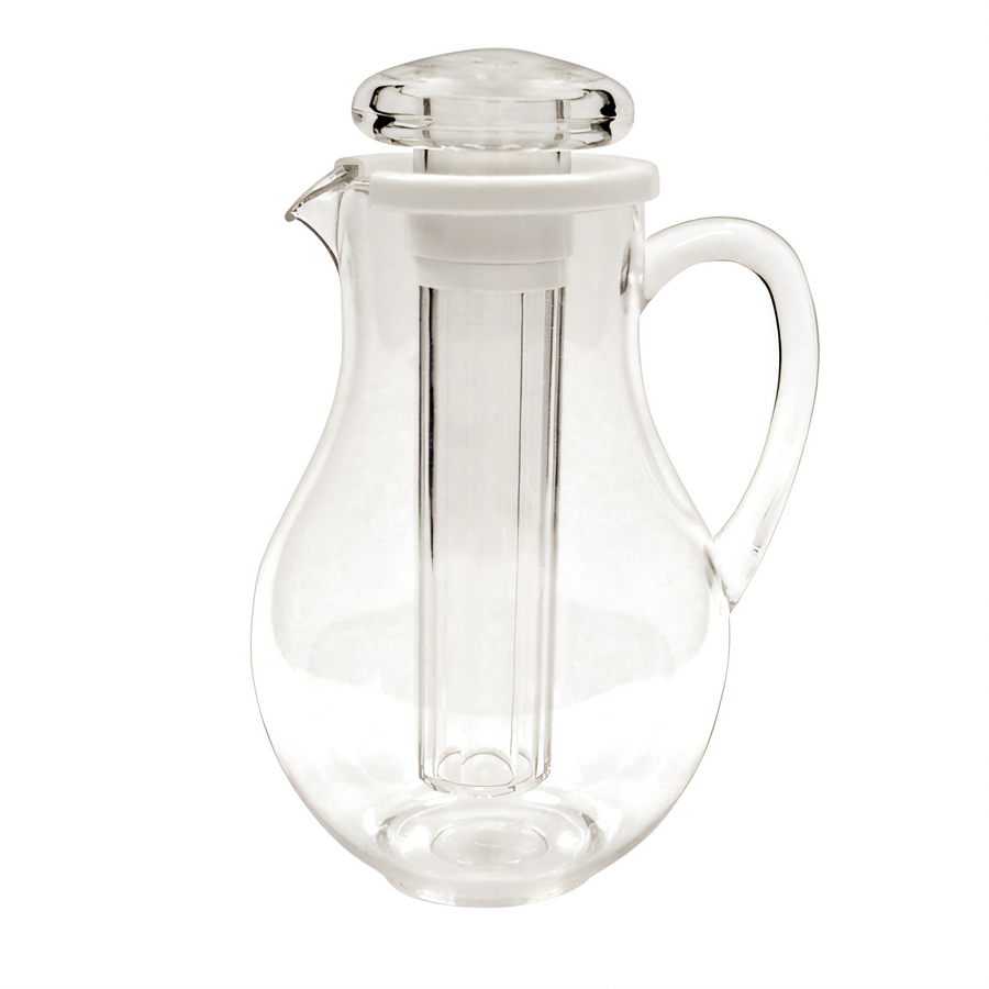 Product image #1 for Winco Clear Polycarbonate 2 Qt Water Pitcher with Built-In Ice Core and Handle