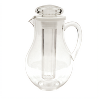 Winco Clear Polycarbonate 2 Qt Water Pitcher with Built-In Ice Core and Handle