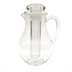 Thumbnail image #1 for Winco Clear Polycarbonate 2 Qt Water Pitcher with Built-In Ice Core and Handle