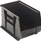 Thumbnail image #1 for Quantum QUS242BR Black Stacking/Hanging Storage Bin, 8-1/4"W x 13-5/8"D x 8"H, Divider Slot, Rear Hanger
