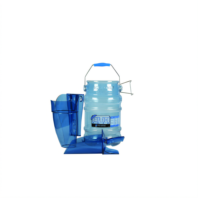 Product image #1 for Saf-T-Ice 6-Gallon Polycarbonate Ice Tote Value Pack with 64 oz. Guardian Scoop