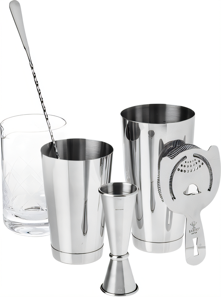 Product image #1 for Barfly 5-Piece Stainless Steel Cocktail Mixing Set with 17 oz Mixing Glass