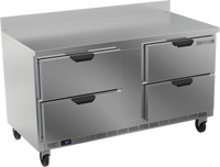 Beverage-Air 60-Inch Two-Section Worktop Refrigerator with 4 Drawers