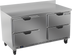 Thumbnail image #1 for Beverage-Air 60-Inch Two-Section Worktop Refrigerator with 4 Drawers
