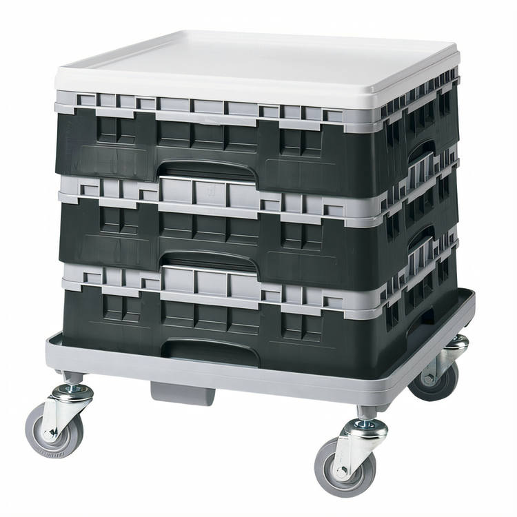Product image #2 for Cambro Camrack Full-Size Base Rack with 1 Soft Gray Extender, Black
