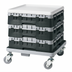 Thumbnail image #2 for Cambro Camrack Full-Size Base Rack with 1 Soft Gray Extender, Black