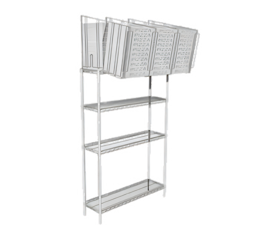 Product image #1 for Eagle Group Pizza Carry-Out Workstation with Wire Shelves and Pizza Box Dividers, 48 x 33 x 98 Inches, Zinc Finish