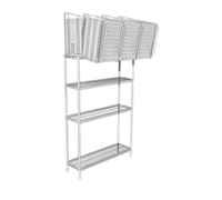 Eagle Group Pizza Carry-Out Workstation with Wire Shelves and Pizza Box Dividers, 48 x 33 x 98 Inches, Zinc Finish