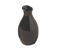 American Metalcraft Black Ceramic Bud Vase, 2-1/8-Inch Dia. x 3-7/8-Inch H