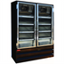 Thumbnail image #1 for Howard-McCray Two-Section Black Glass Door Reach-In Freezer Merchandiser, 42 Cu. Ft., Bottom Mount