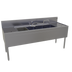 Thumbnail image #1 for Glastender Four-Compartment Underbar Sink Unit with Left and Right Drainboards, 72 x 24 Inches, Stainless Steel