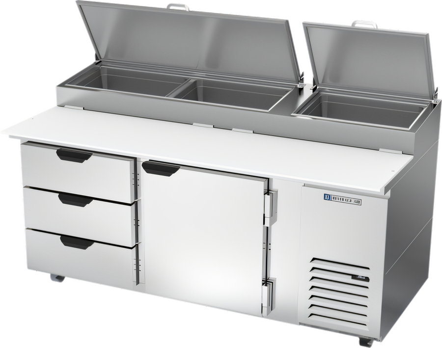 Product image #1 for Beverage Air DPD72HC-3 Prep Tables