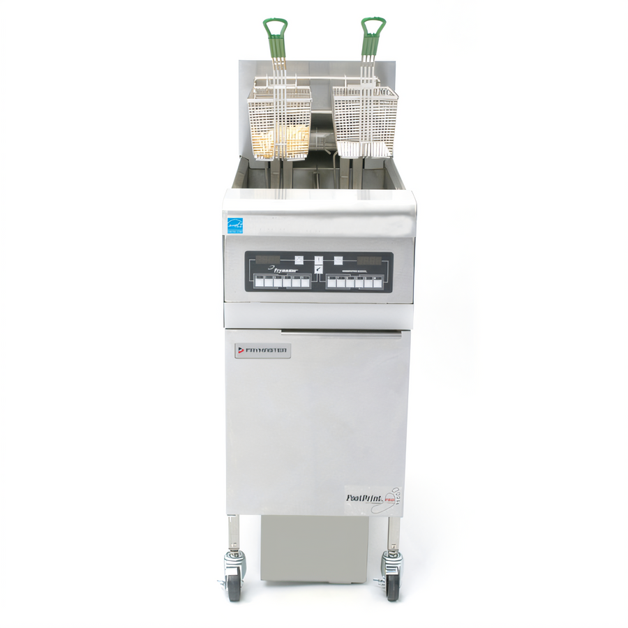Product image #1 for RE High Efficiency Electric Floor Fryer with Built-In Filtration, 50 lb Oil Capacity