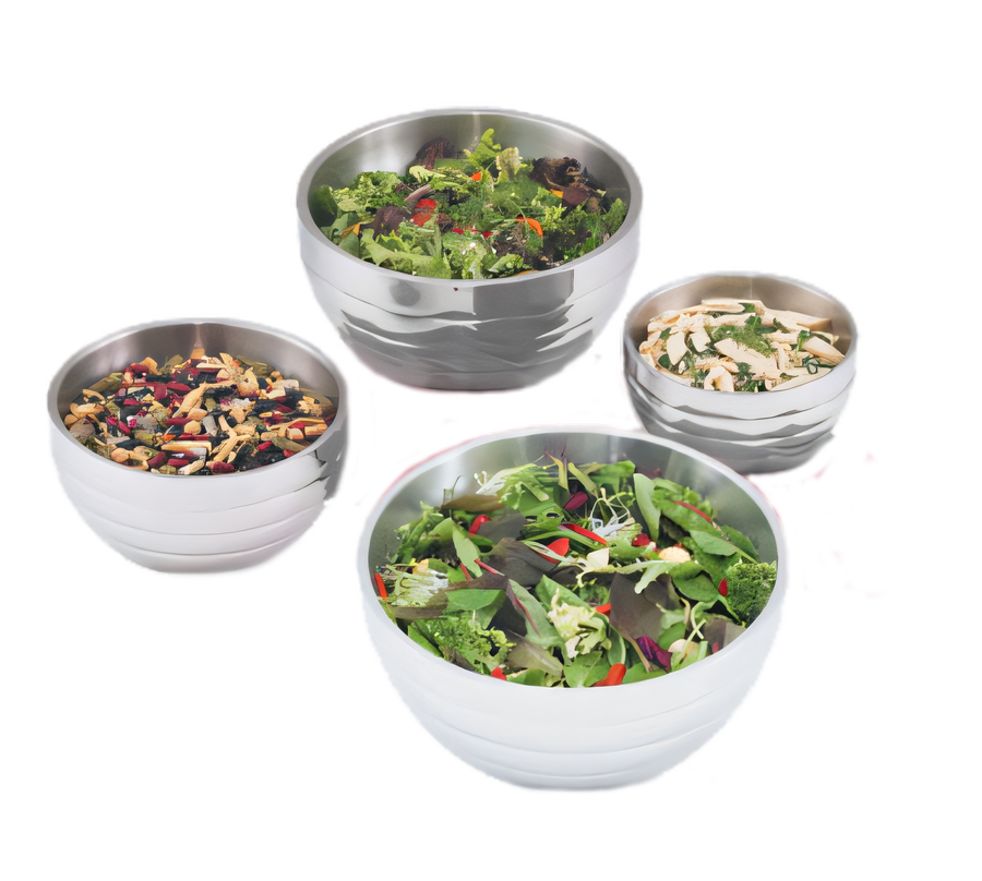 Product image #1 for Vollrath Angled Beehive Insulated Double-Wall Stainless Steel Serving Bowl, 1 Quart
