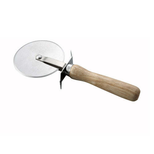 Product image #1 for Winco 4-Inch Stainless Steel Pizza Cutter with Wood Handle