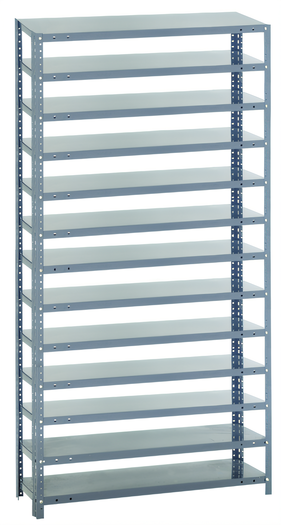 Product image #1 for Quantum Heavy-Duty Stationary Galvanized Wire Shelving Unit, 12 x 36 x 75 Inches, 13 Shelves, 400 lb. Per Shelf