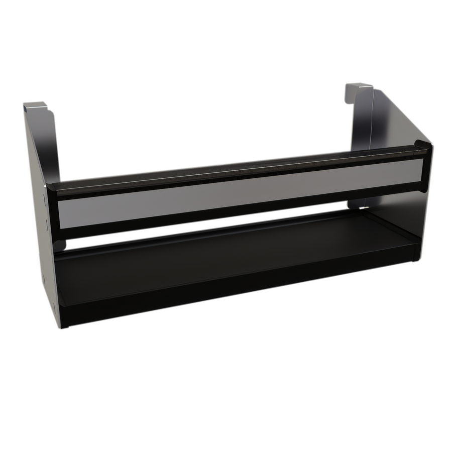 Product image #1 for Glastender Single Clip-On Speed Rail, 18-Inch Wide, Stainless Steel with Clear Lift-Off Liquor ID Cover
