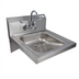 Thumbnail image #1 for BK Resources ADA Wall-Mount Hand Sink Package with Lead-Free Splash-Mount Faucet, 14 x 16 Bowl, 304 Stainless Steel