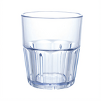 Thumbnail image #1 for Winco Havana PTSN-9 9 oz Blue Ribbed SAN Plastic Tumbler Case of 6