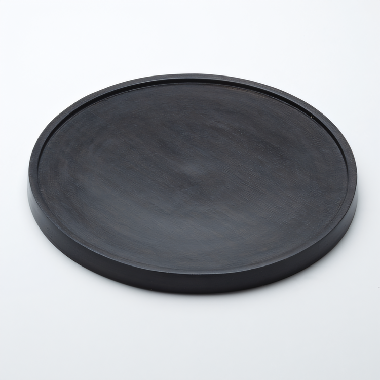 Product image #1 for American Metalcraft Upton Collection 13-Inch Round Espresso-Finished Acacia Wood Display Plate