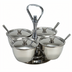 Thumbnail image #1 for Winco RS-4 4-Compartment Stainless Steel Relish Server, 8 oz Each