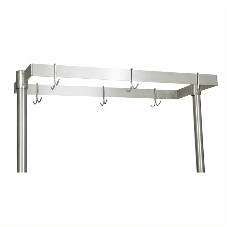 Product image #1 for BK Resources 72 Inch Adjustable 360-Degree Table-Mount Stainless Steel Pot Rack