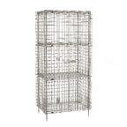 Thumbnail image #1 for Metro Super Erecta SEC53S-2SE Stationary Open-Wire Security Cage, Lockable Hinged Doors, 2 Shelves, Stainless Steel, 38-1/2 x 27-1/4 x 66-13/16 Inches