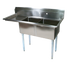 Thumbnail image #1 for John Boos E-Series 2-Compartment Floor Model Stainless Steel Sink with Left Drainboard and Backsplash