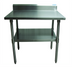 Thumbnail image #1 for 30-Inch x 30-Inch 16-Gauge Stainless Steel Corner Work Table with 5-Inch Riser and Adjustable Undershelf