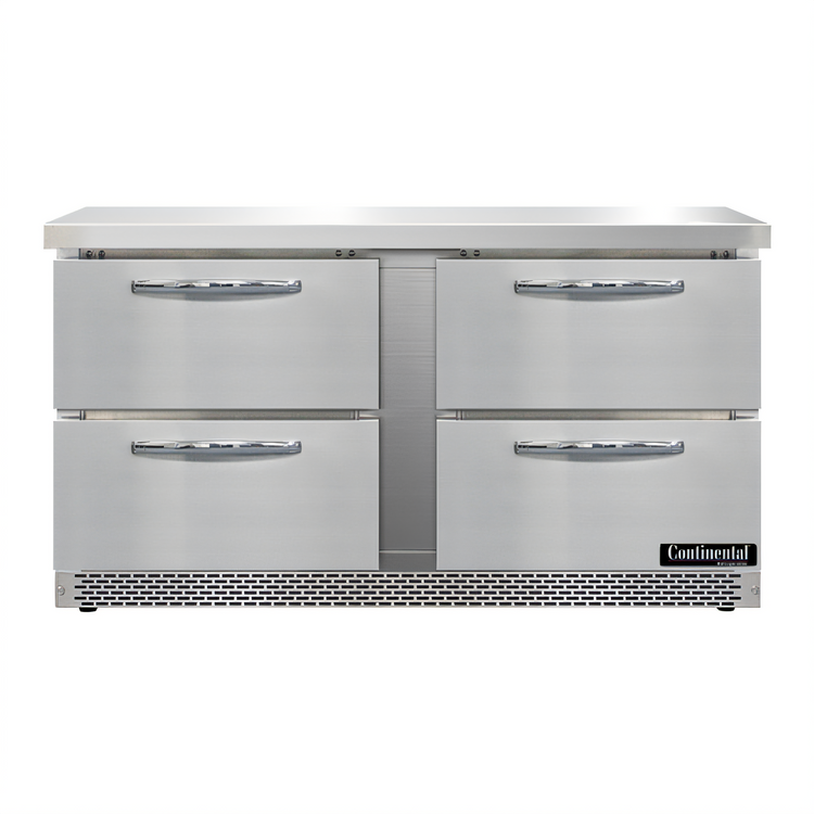 Product image #1 for Continental Refrigerator SWF60N-FB-D 60" Two-Section Work Top Freezer with Drawers